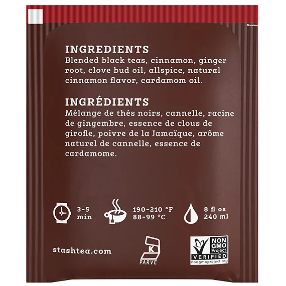 Stash Tea Tea Bags>Double Spice Chai Black Tea