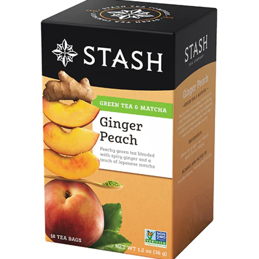 Stash Tea Green>Ginger Peach Green Tea